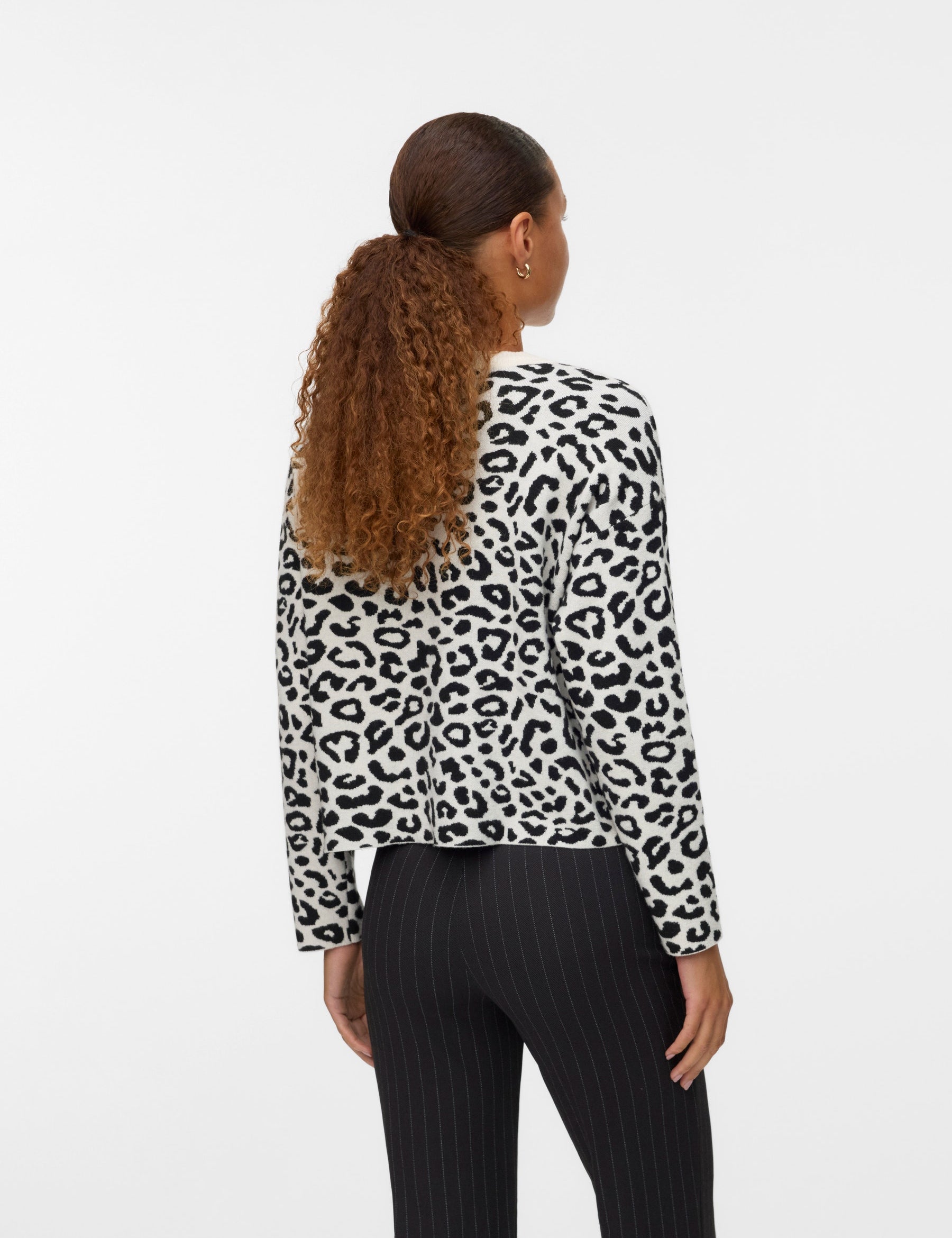 VERO MODA VMTRES bien o-neck pullover in birch w. black - Image 2