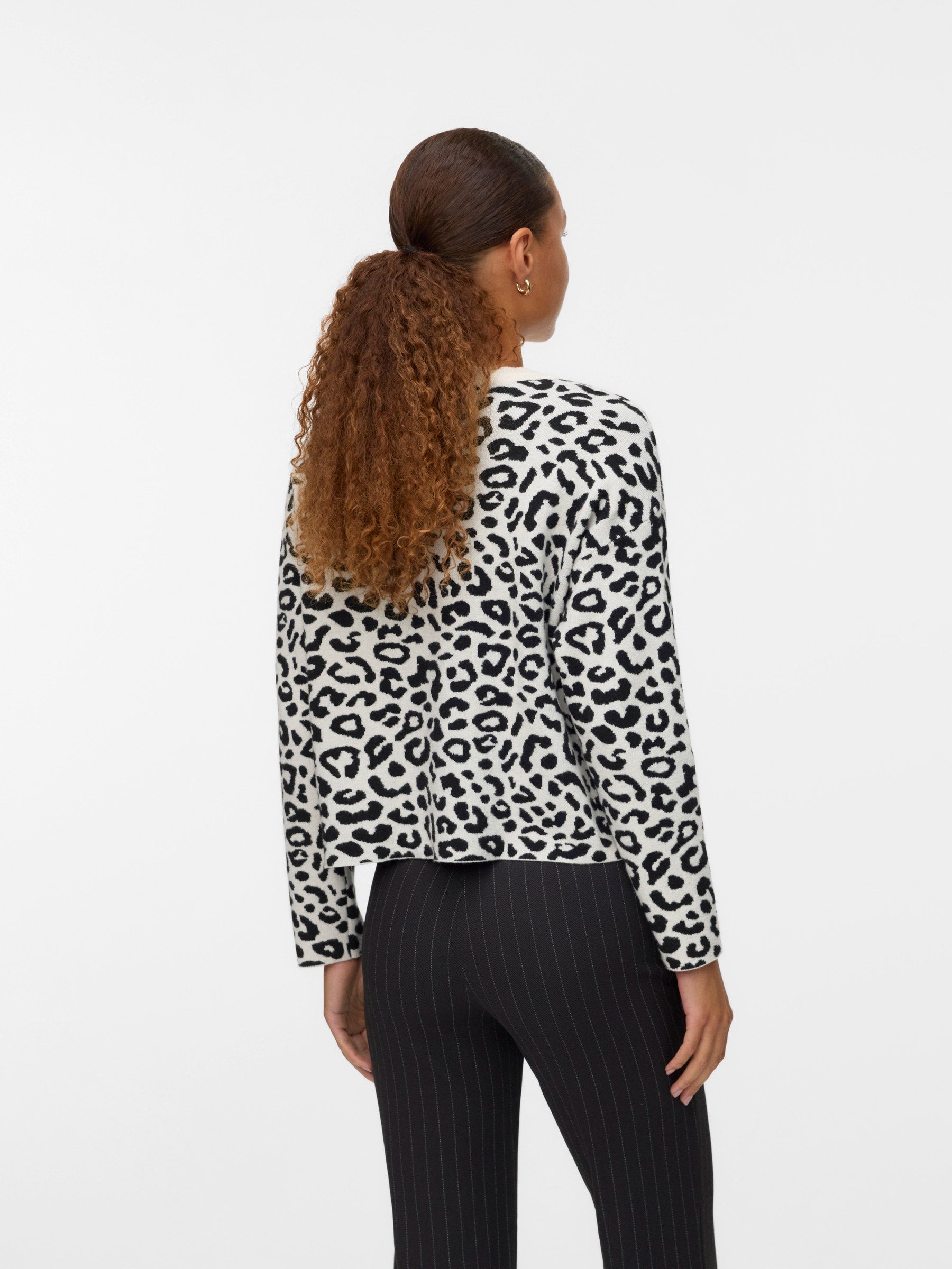 VERO MODA VMTRES bien o-neck pullover in birch w. black - Image 2