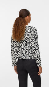 VERO MODA VMTRES bien o-neck pullover in birch w. black - Image 2