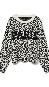 VERO MODA VMTRES bien o-neck pullover in birch w. black - Image 3