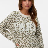 VERO MODA VMTRES bien o-neck pullover in birch - Image 4