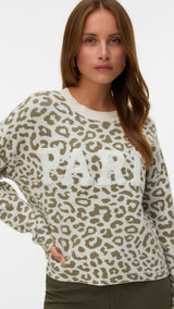 VERO MODA VMTRES bien o-neck pullover in birch - Image 4