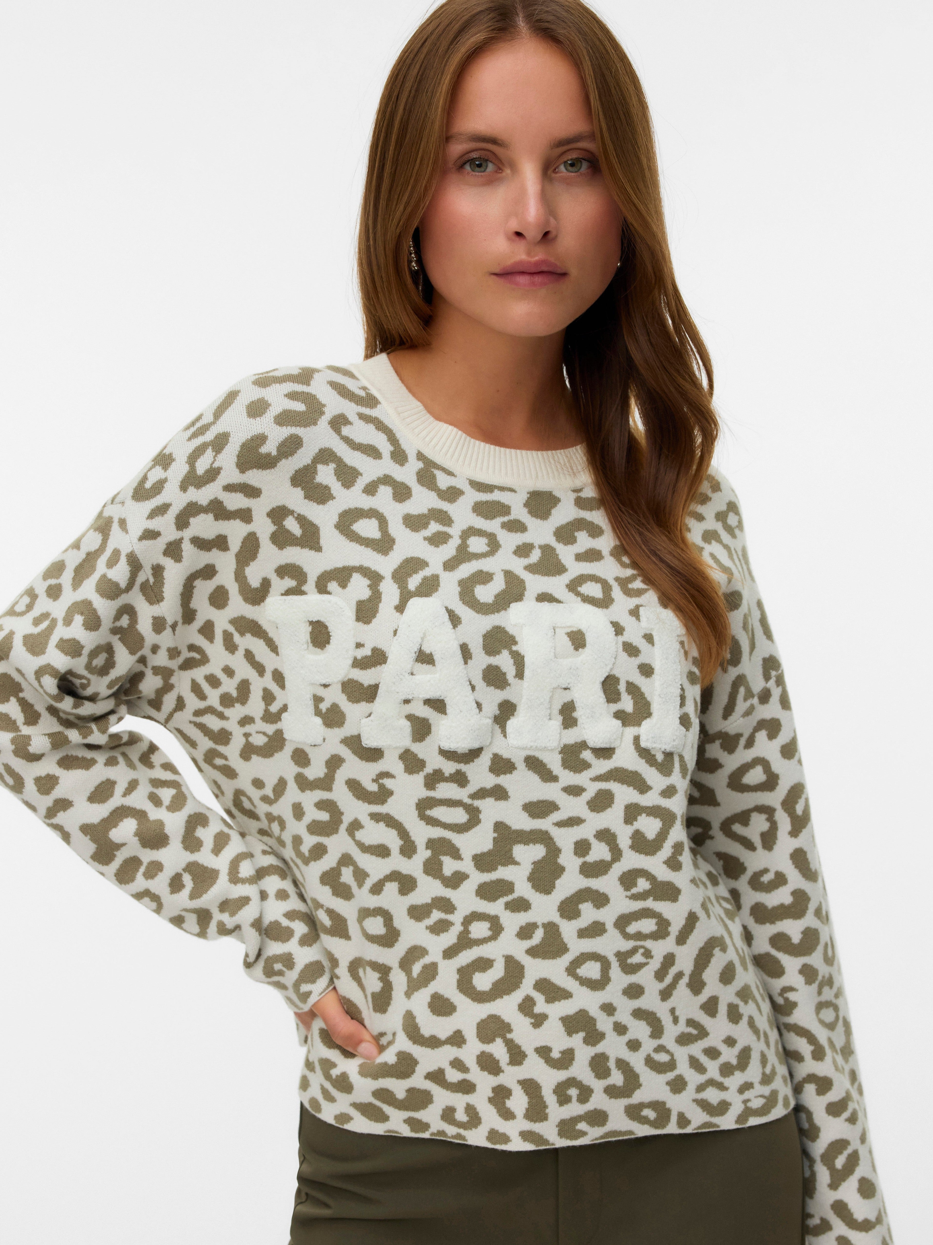 VERO MODA VMTRES bien o-neck pullover in birch - Image 4