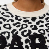 VERO MODA VMTRES bien o-neck pullover in birch w. black - Image 5
