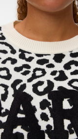 VERO MODA VMTRES bien o-neck pullover in birch w. black - Image 5