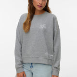 VERO MODA VMTRINA sweat box boo in light grey melange california 86 - Image 4