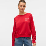 VERO MODA VMTRINA sweat box boo in ribbon red michigan state - Image 1