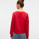 VERO MODA VMTRINA sweat box boo in ribbon red michigan state - Image 2