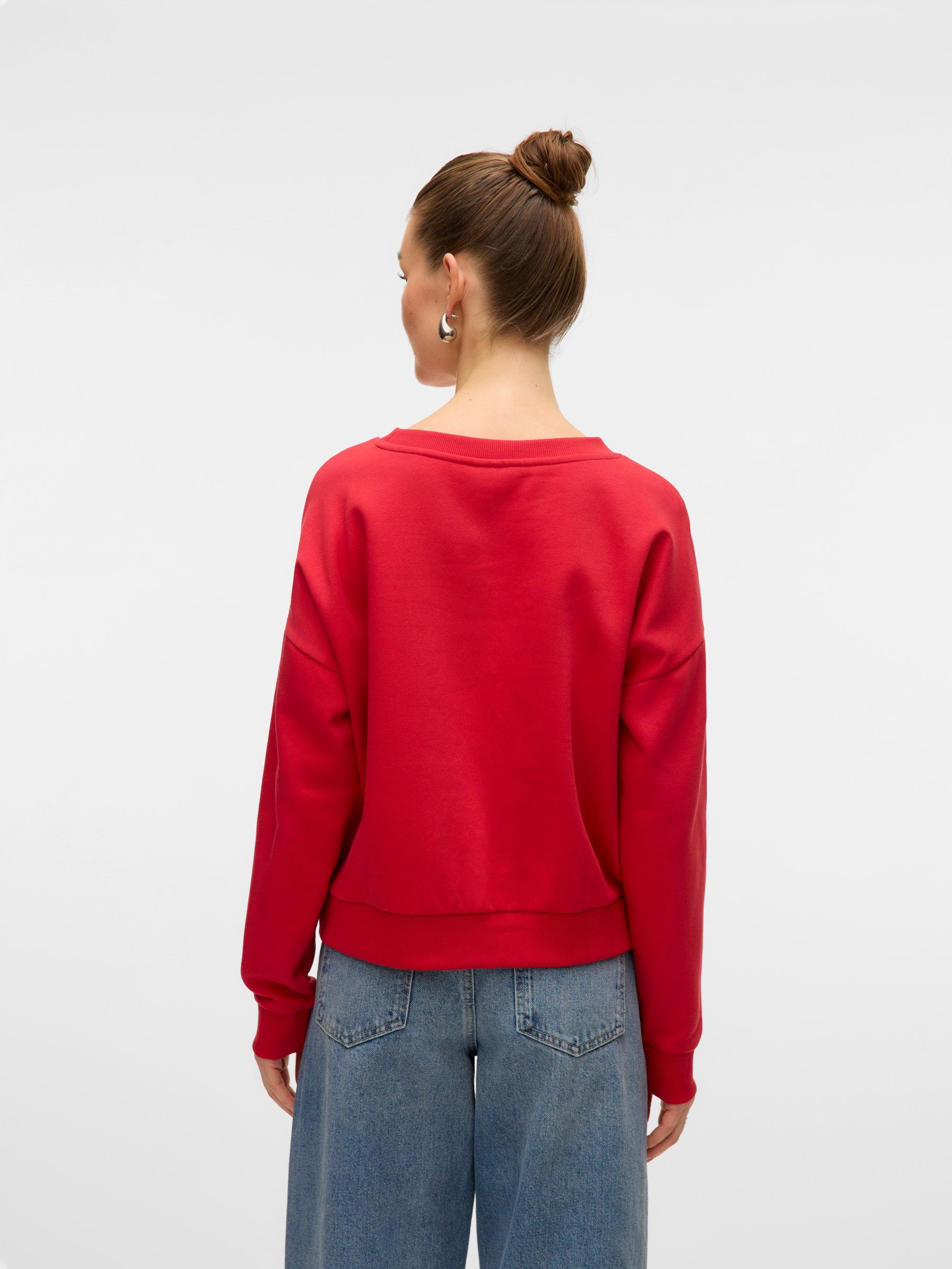 VERO MODA VMTRINA sweat box boo in ribbon red michigan state - Image 2