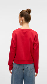 VERO MODA VMTRINA sweat box boo in ribbon red michigan state - Image 2