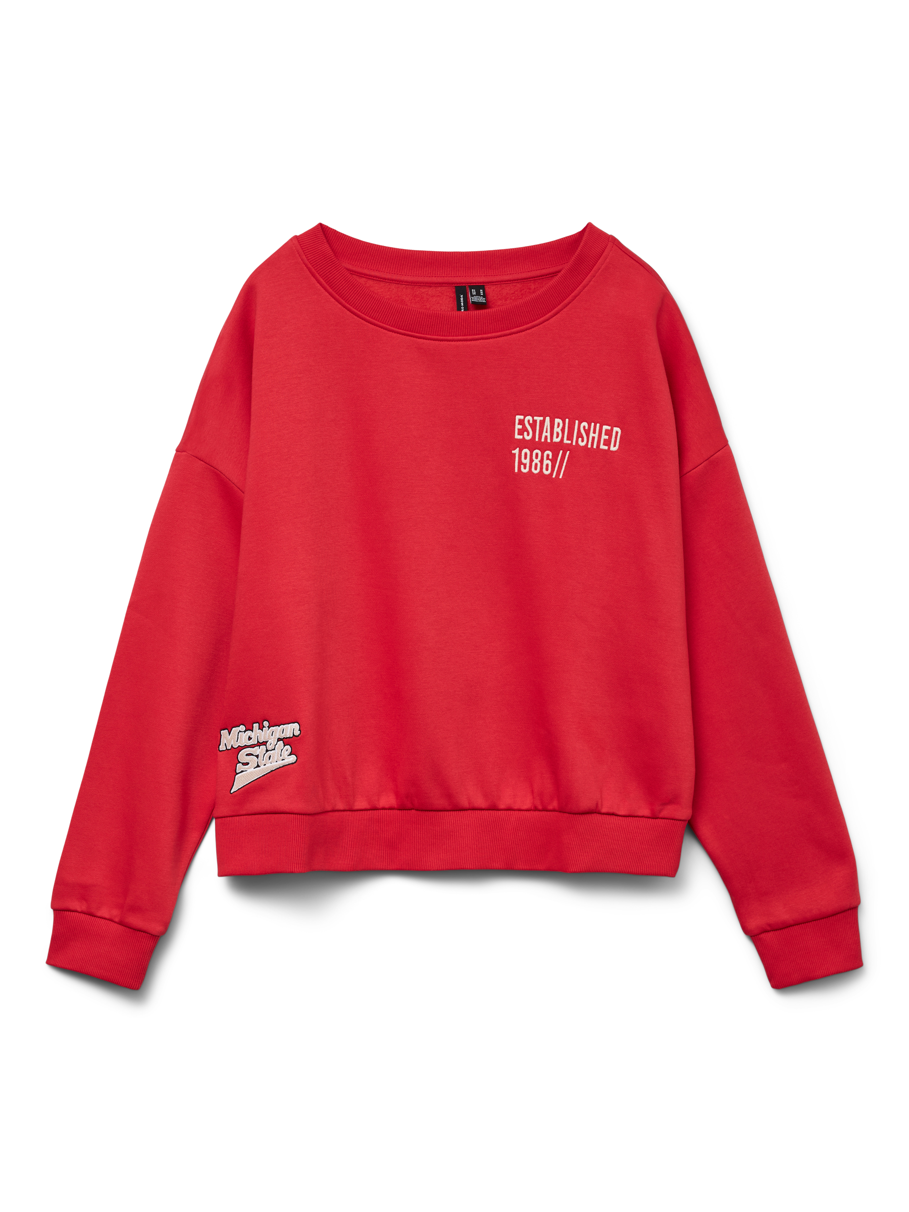 VERO MODA VMTRINA sweat box boo in ribbon red michigan state - Image 3