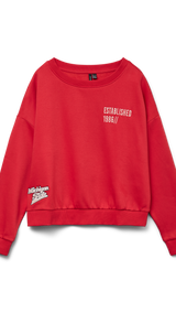VERO MODA VMTRINA sweat box boo in ribbon red michigan state - Image 3