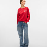 VERO MODA VMTRINA sweat box boo in ribbon red michigan state - Image 4