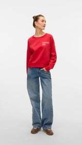 VERO MODA VMTRINA sweat box boo in ribbon red michigan state - Image 4