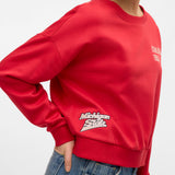 VERO MODA VMTRINA sweat box boo in ribbon red michigan state - Image 5