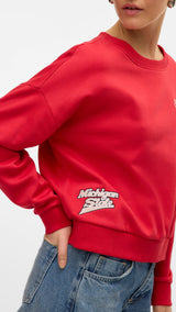 VERO MODA VMTRINA sweat box boo in ribbon red michigan state - Image 5