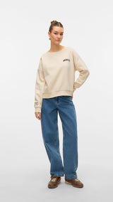 VERO MODA VMTRINA sweat box boo in birch nyc - Image 4