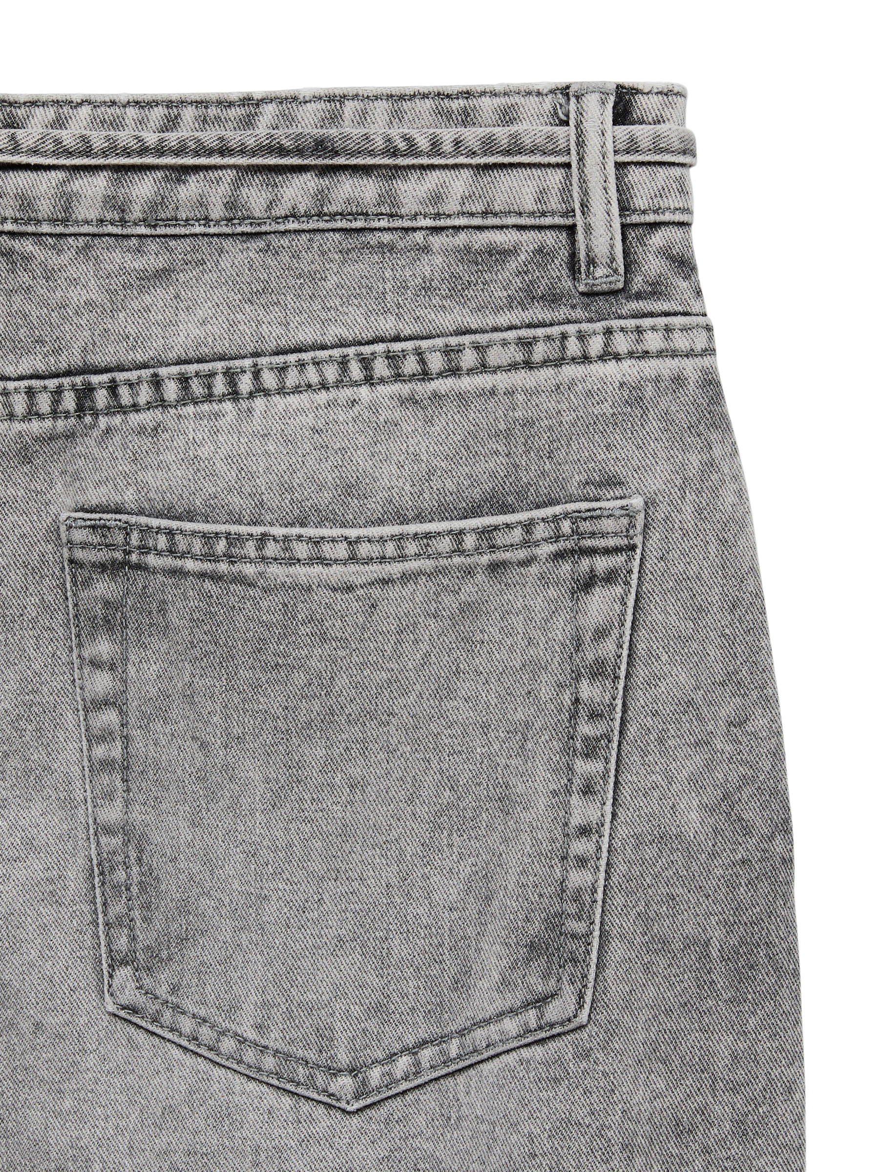 VERO MODA VMWIEN wide belt jeans in light grey denim - Image 4