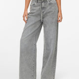 VERO MODA VMWIEN wide belt jeans in light grey denim - Image 5