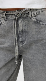 VERO MODA VMWIEN wide belt jeans in light grey denim - Image 6