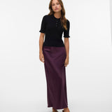 VERO MODA VMWONDER 2/4 polo pullover in black - Image 1