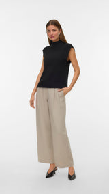 VERO MODA VMWOW highneck vest - medium grey melange