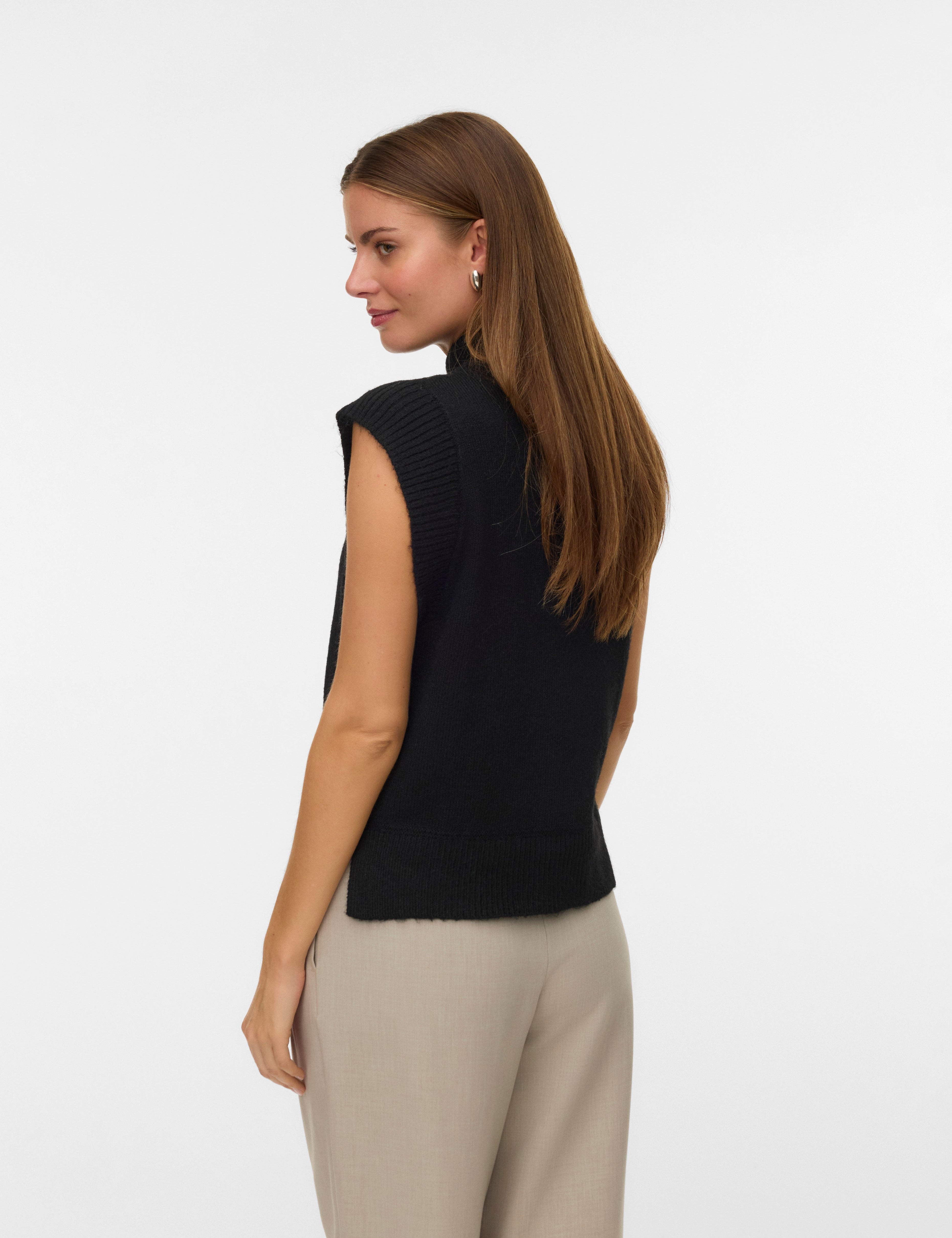 VERO MODA VMWOW highneck vest - medium grey melange