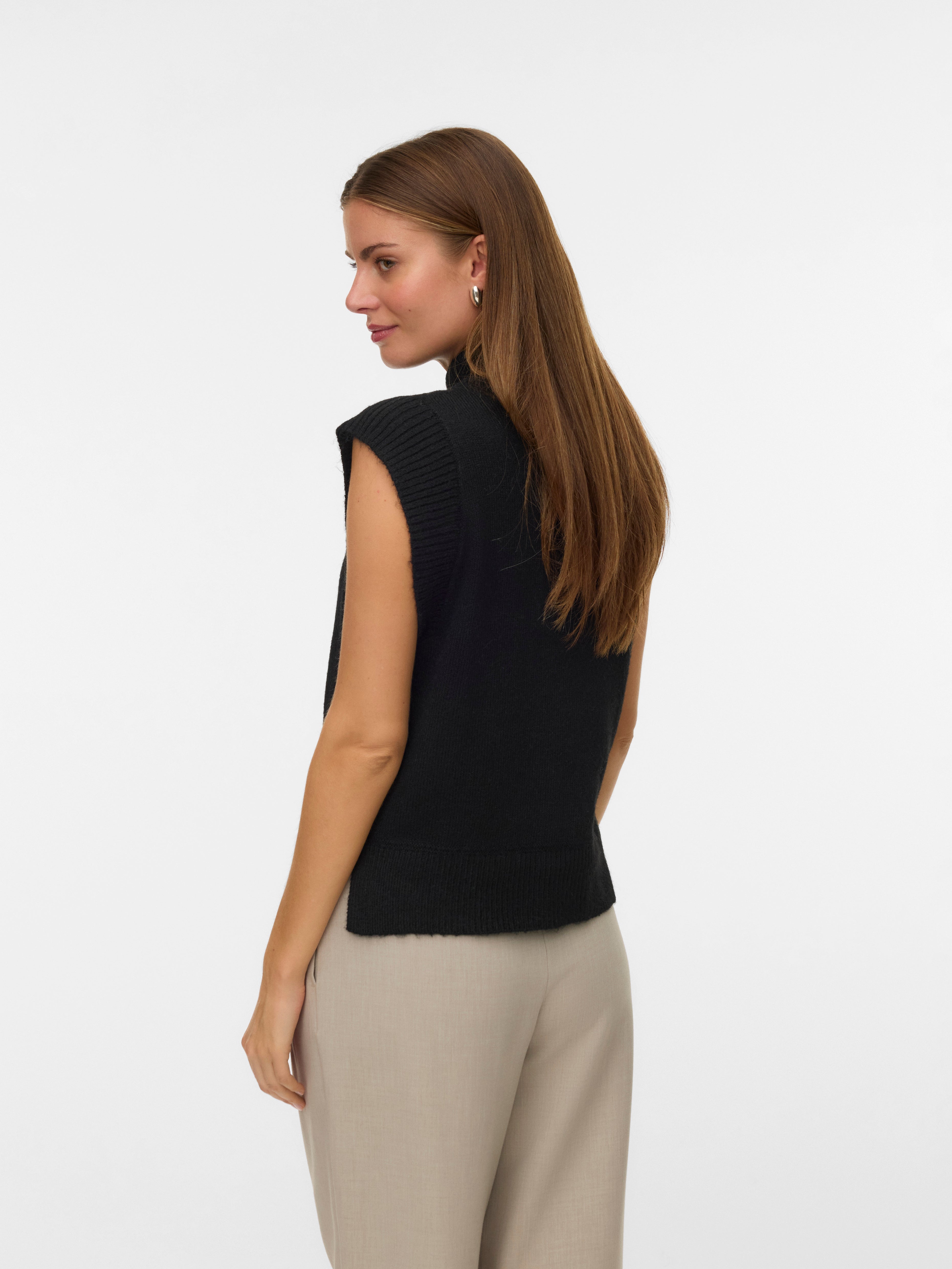 VERO MODA VMWOW highneck vest - medium grey melange