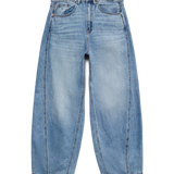 VERO MODA VMZELDA barrel denim jeans mix in medium blue denim - Image 3