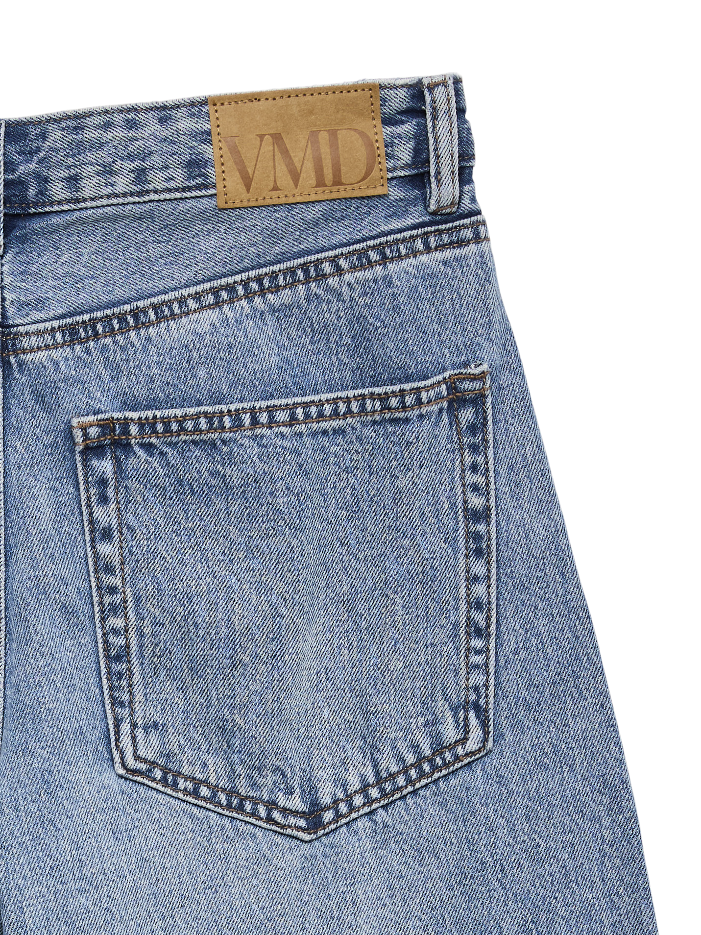 VERO MODA VMZELDA barrel denim jeans mix in medium blue denim - Image 4