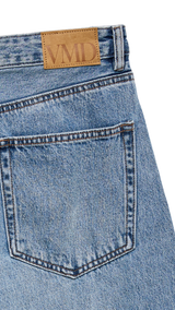 VERO MODA VMZELDA barrel denim jeans mix in medium blue denim - Image 4
